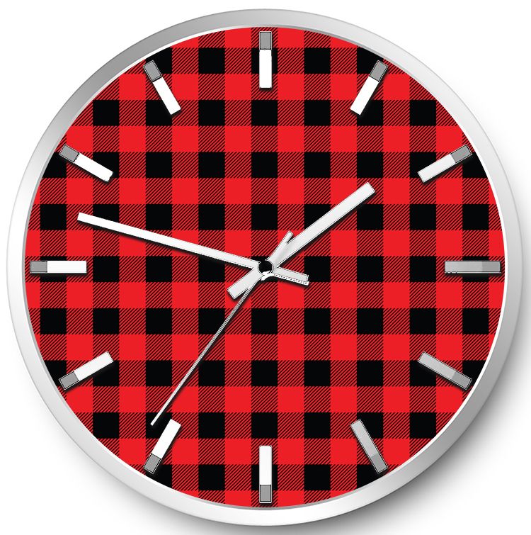 Plaid Red And Black Sign Vinyl
