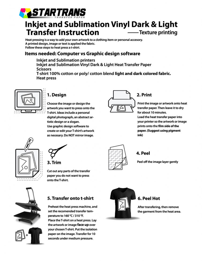 Sublimation Paper for Dark Cotton 