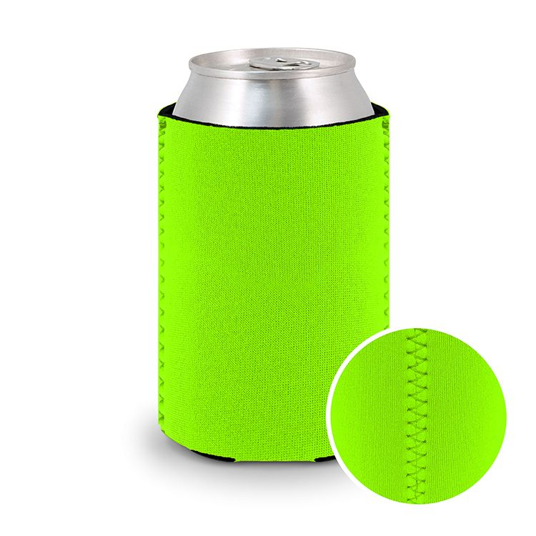 Big Ol' Neoprene 12 Ounce Slim Can Cooler Neon Green, Infant Unisex