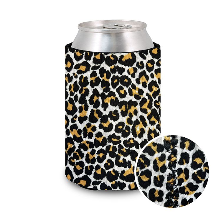 Koozie Neoprene Leopard White