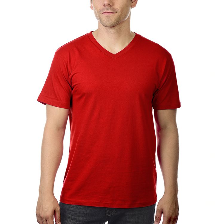 Red V Neck T Shirt For Men