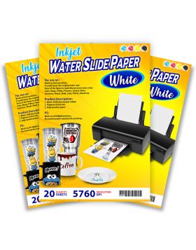 Inkjet Water Slide Paper White