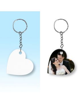 Heart Plastic Keychain Sublimation