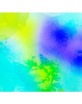 Watercolor Multicolor Green & Blue Vinyl
