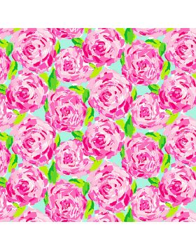 Water Colors Pink Flowers Vinyl