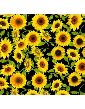Sunflowers Black Vinyl