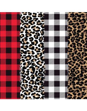 Plaids and Leopard Mix II Christmas Heat Transfer Vinyl