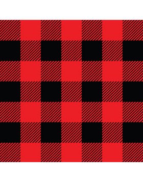 Plaid Red and Black Christmas Sign Vinyl