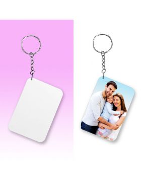 Rectangular Plastic Keychain Sublimation