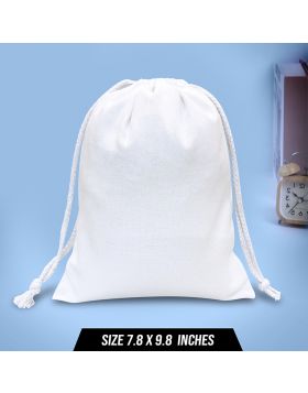 Drawstring Bag Natural White Small