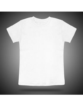 Round Neck T shirt Kids White