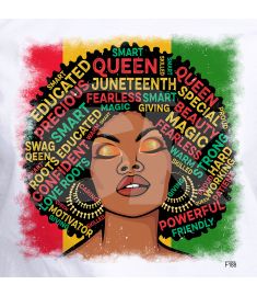 DTF-188 Juneteenth Queen Women 10 x 10 Inches