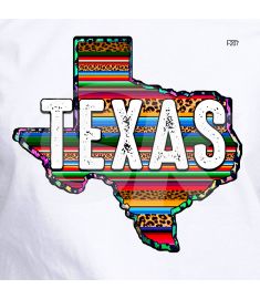 DTF-207 Texas State Serape 10 x 9 Inches