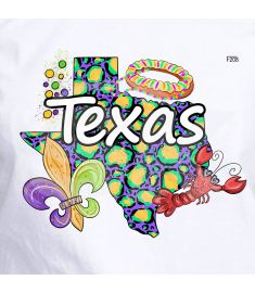 DTF-208 Mardi-Gras-Texas 10x8 Inches