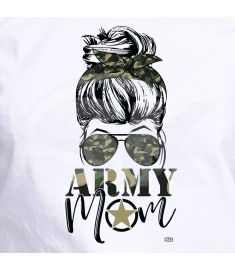 DTF-231 TSHIRT WOMAN ArmyMom WEB 6 x 13 Inches