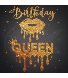 DTF-239 Birthday-Queen-Glitter 10 x 12 Inches