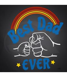 DTF-255 Best Dad Ever 10 x 11 Inches
