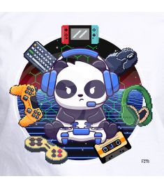 DTF-278 Gamer Panda 10 x 10 Inches