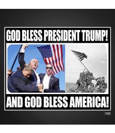 DTF-560 TRUMP GOD BLESS PRESIDENT 10 X 8 INCHES