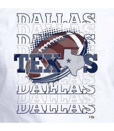 DTF-110 Dallas Texas Flag American Football Lines 10 x 12 inches