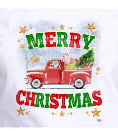 DTF-117 Merry Christmas Truck Santa 10 x 12 inches