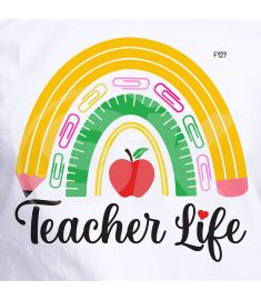 DTF-127 Teacher Life Pencil 10 x 10 Inches