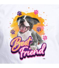 DTF-143 Best Friend Pit bull 9 x 12 Inches