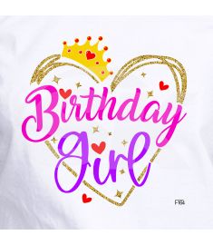 DTF 164 Birthday Girl 7 x 7 Inches