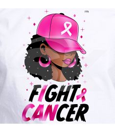 DTF 174 Fight Breast Cancer Black Woman 8 x12 Inches