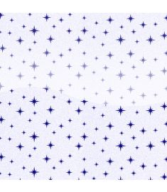 Eco Glitter Motif Star Blue Rainbow White Gloss Vinyl
