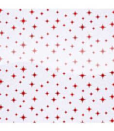 Eco Glitter Motif Star Red Rainbow White Gloss Vinyl