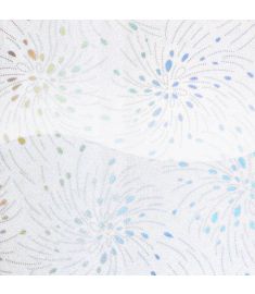 Eco Glitter Motif Flower White Pet Gloss Vinyl