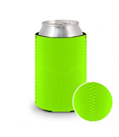 Can Cooler Neoprene Neon Green