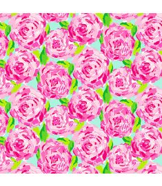 Water Colors Pink Flowers Vinyl