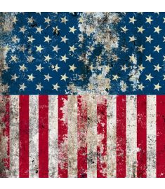 American Flag Broken Sign Vinyl