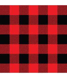 Plaid Red and Black Christmas Sign Vinyl