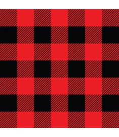 Plaid Red and Black Christmas Sign Vinyl