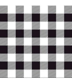 Plaid Black & White Sign Vinyl