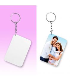 Rectangular Plastic Keychain Sublimation