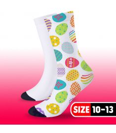 Sublimation Sock White with Black (3 Pairs Per Package) Size 10-13