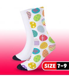 Sublimation Sock White with Black (3 Pairs Per Package) Size 7 - 9