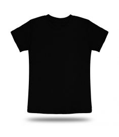 Round Neck T shirt Kids Black