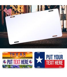 White License Plate Sublimation