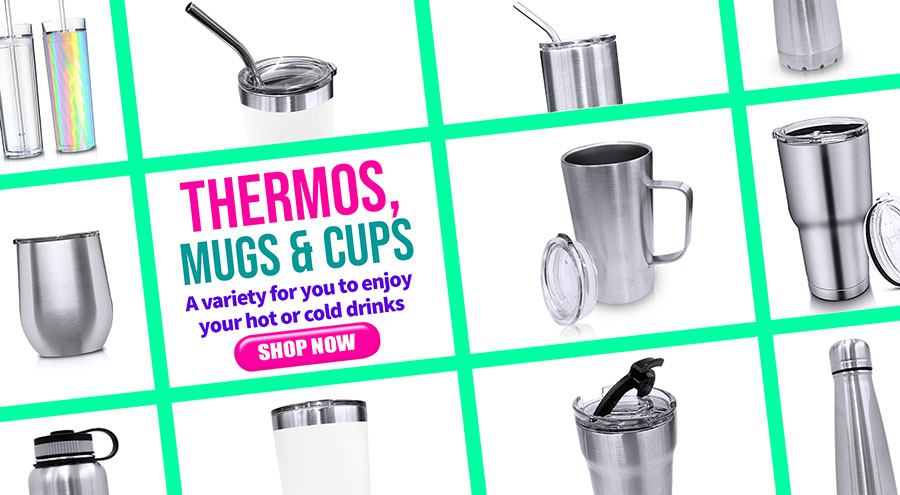 Thermos, Mugs & Cups