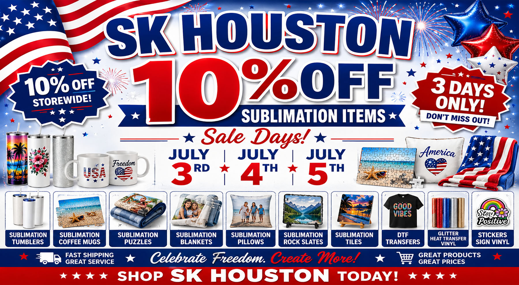 10% Off most products