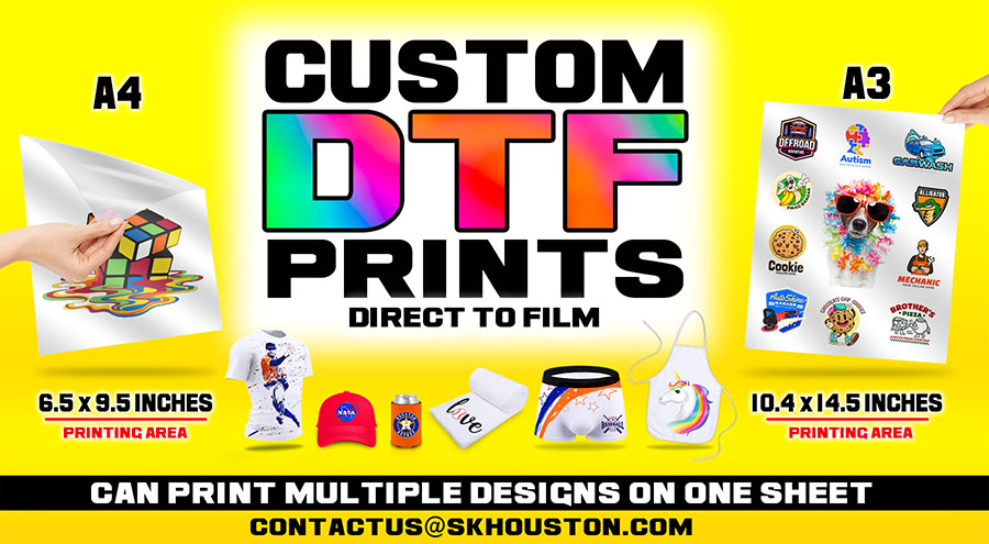 Custom DTF Prints Direct to Film