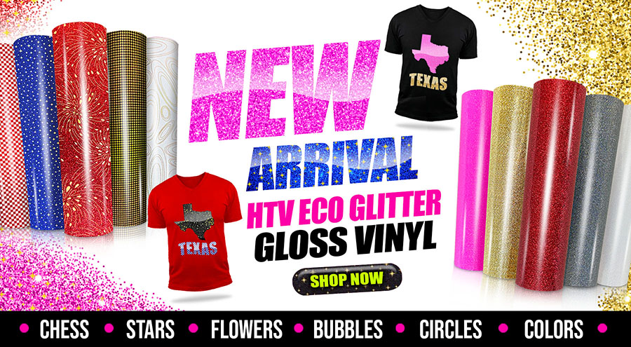 New Arrivals Htv Eco Glitter Gloss Vinyl