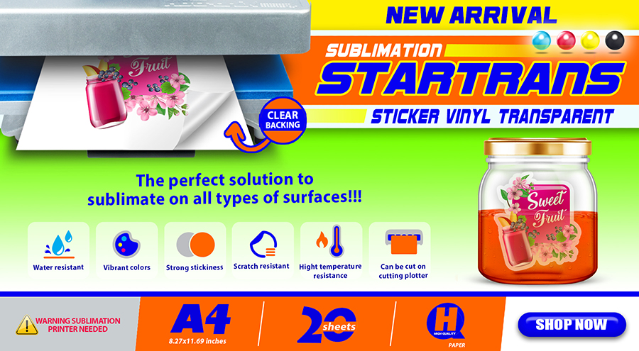 New Arrival!!! Sublimation Sticker Vinyl Transparent!!!