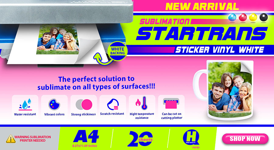New Arrival!!! Sublimation Sticker Vinyl White!!!